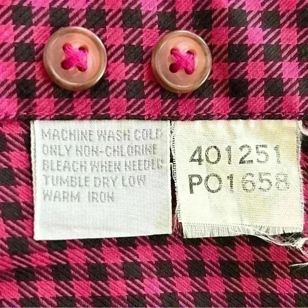 Foxcroft Women’s Wrinkle Free Pink Black Checker Button Down Shirt Top Size 4 - Picture 5 of 7